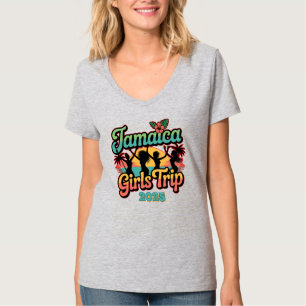 Camiseta Jamaica Girls Trip Squad 2025 Tropical Vibes