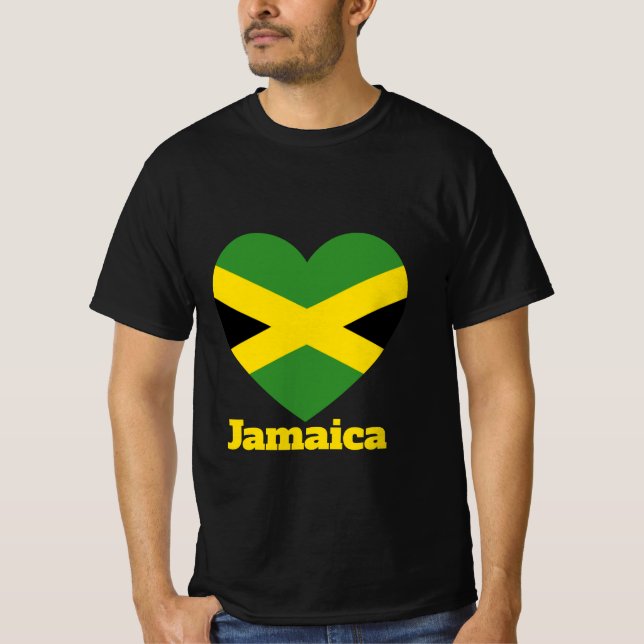 Camiseta Jamaica Heart Flag T-Shirt (Frente)