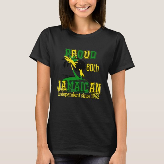 Camiseta Jamaica Independence Day 2022  Proud Jamaican 1962 (Frente)