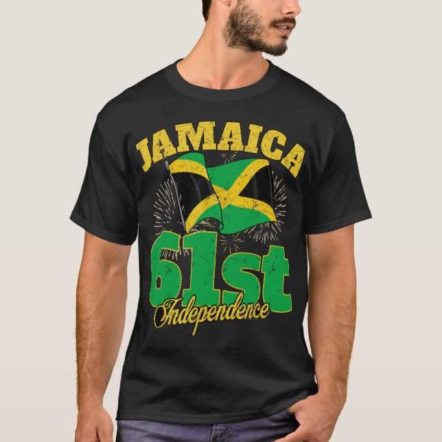 Camiseta Jamaica Independence Day 61ruas 1962 Jamaican Flag (Frente)