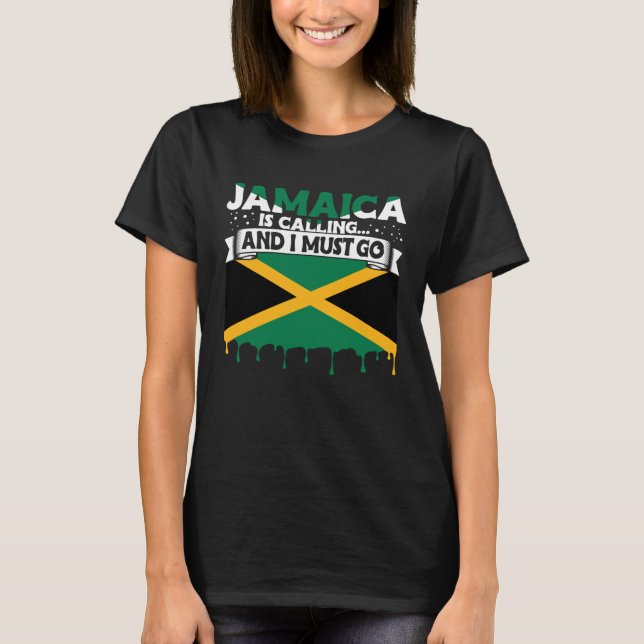 Camiseta Jamaica Is Calling And I Must Go Jamaican Roots Va (Frente)