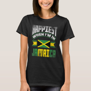 Camiseta Jamaica Jamaican Flag é mais feliz quando estou de