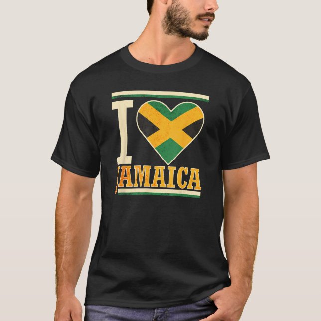 Camiseta Jamaica Jamaican Flag Love Fan 2 (Frente)