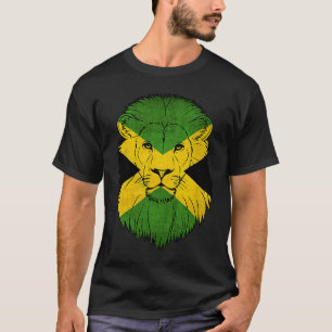 Camiseta Jamaica Lion Jamaican Flag Caribe Regga