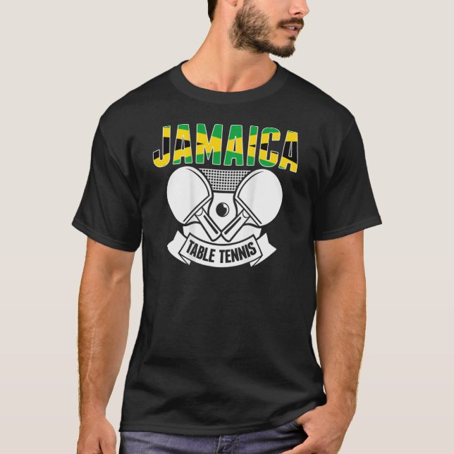 Camiseta Jamaica Mesa Tênis Support Jamaican Ping Pong T (Frente)