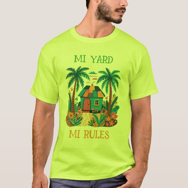 Camiseta Jamaica mi yard mi riles  (Frente)