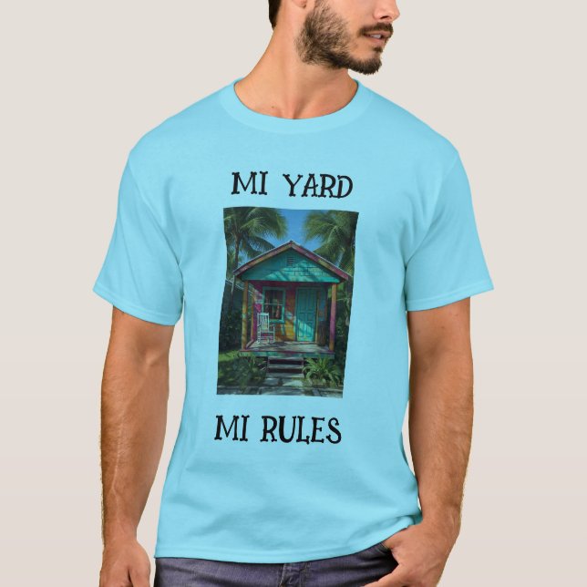 Camiseta Jamaica mi yard mi riles  T-Shirt (Frente)