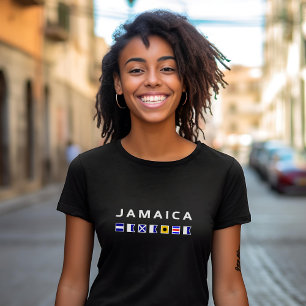Camiseta Jamaica: Náutica Marítima - Sinalização Escura
