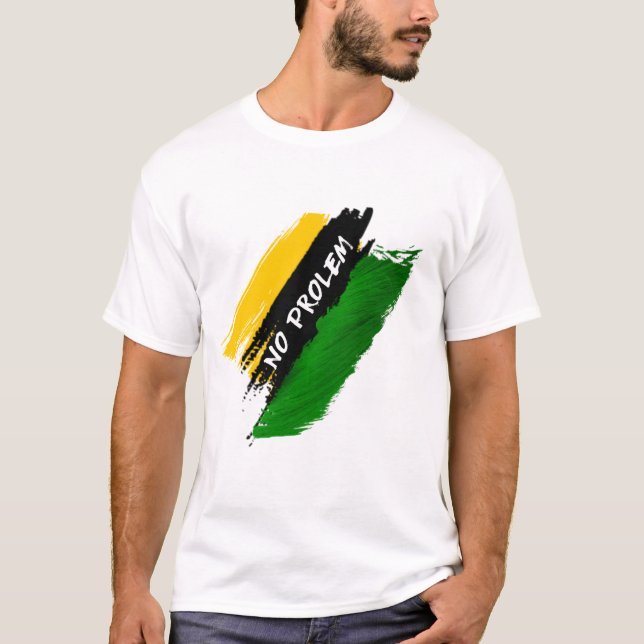 Camiseta Jamaica nenhum t-shirt do problema (Frente)