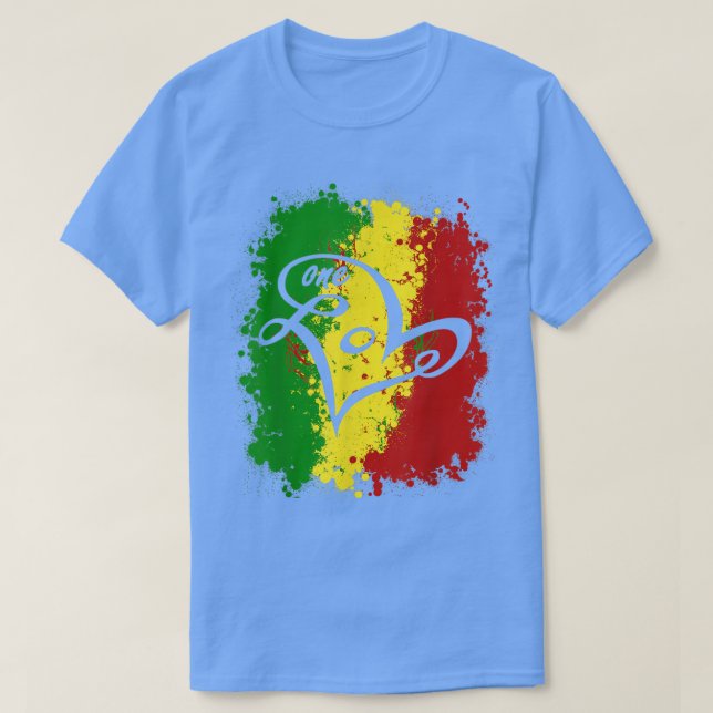 Camiseta Jamaica One Love T Shirt Rasta Reggae Music Caribe (Frente do Design)