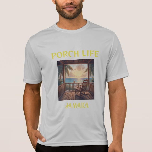 Camiseta Jamaica  Porch life morning sunrise  (Frente)