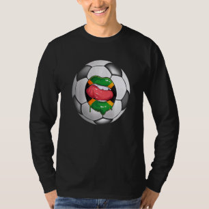Camiseta Jamaica Soccer Fan Jamaican Flag Mouth