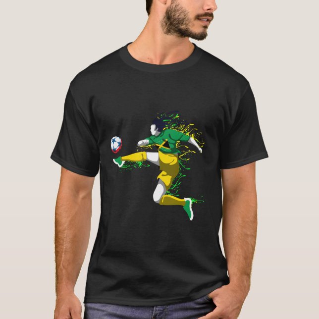 Camiseta Jamaica Soccer Team Jamaican Flag Futebol S (Frente)