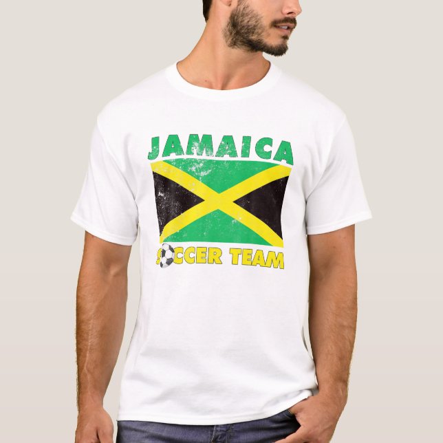 Camiseta Jamaica Soccer Team Supporter Jamaica Flag (Frente)
