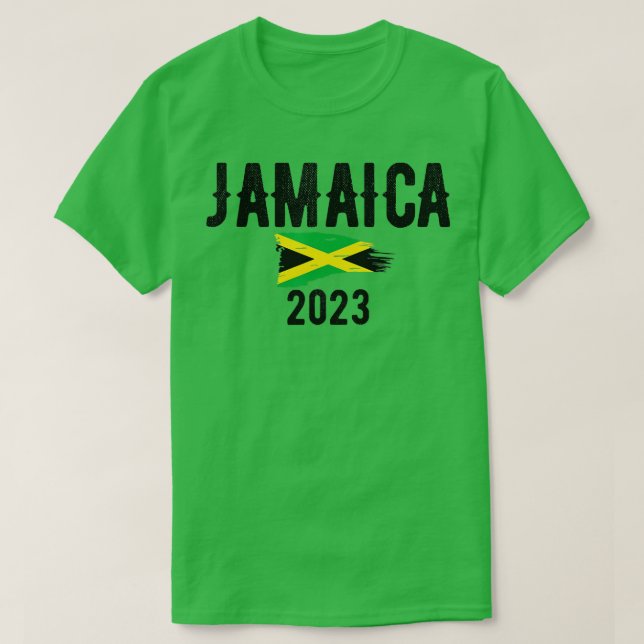 Camiseta Jamaica Souvenir 2023 Vacation Trip Flag Design (Frente do Design)