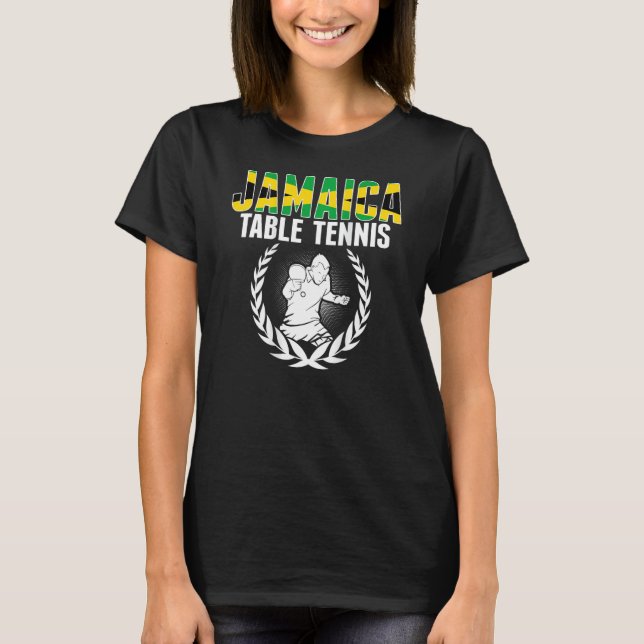 Camiseta Jamaica Table Tennis   Jamaican Ping Pong Supporte (Frente)