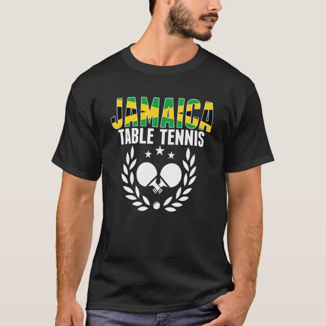 Camiseta Jamaica Table Tennis   Jamaican Ping Pong Supporte (Frente)