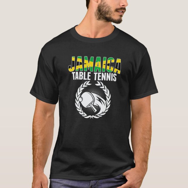 Camiseta Jamaica Table Tennis   Jamaican Ping Pong Supporte (Frente)