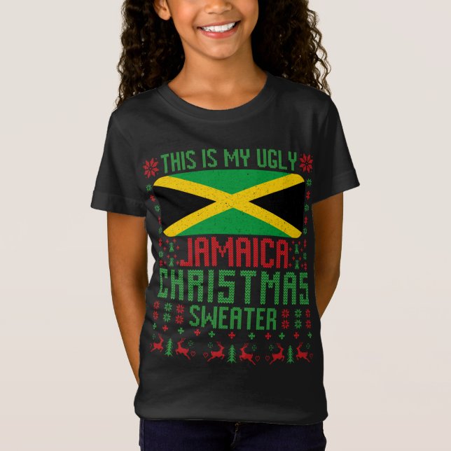 Camiseta Jamaica Ugly Christmas Sweater Jamaica Flag for Ja (Frente)
