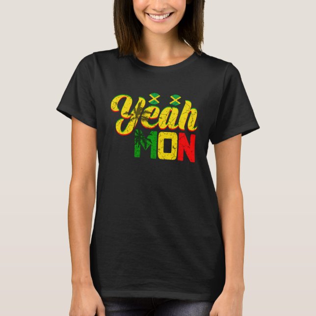 Camiseta Jamaica Yeah Mon Caribbean Holiday Reggae Jamaican (Frente)