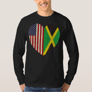 Camiseta Jamaican American Love Jamaica E Usa 1