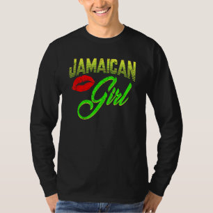 Camiseta Jamaican Girl Orud Jamaica Mulheres Vintage Jamaic