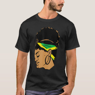 Camiseta Jamaican Girl Orud Jamaica Mulheres Vintage Jamaic
