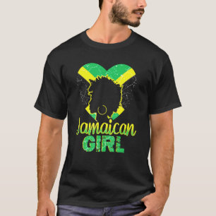 Camiseta Jamaican Girl Orud Jamaica Mulheres Vintage Jamaic