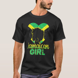 Camiseta Jamaican Girl Orud Jamaica Mulheres Vintage Jamaic