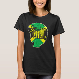Camiseta Jamaican Girl Orud Jamaica Mulheres Vintage Jamaic