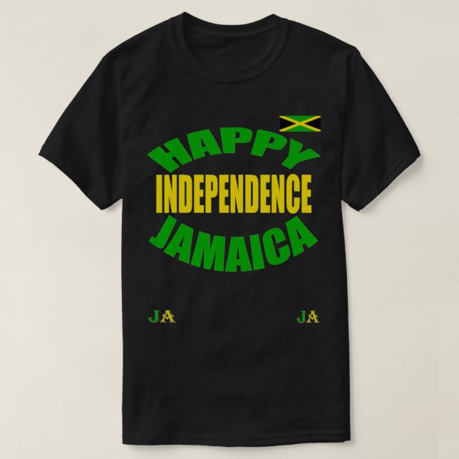 Camiseta Jamaican Happy Independence Jamaica  (Frente do Design)