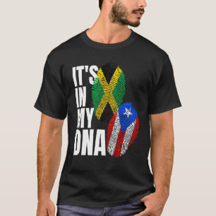 Camiseta Jamaican Plus Puerto Rican Flag DNA Heritage Gift
