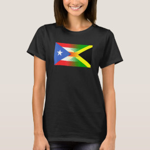 Camiseta Jamaican Puerto Rican Flag Jamaica Porto Rico
