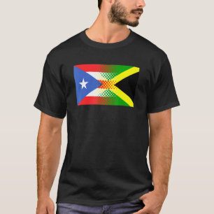 Camiseta Jamaican Puerto Rican Flag Jamaica Porto Rico