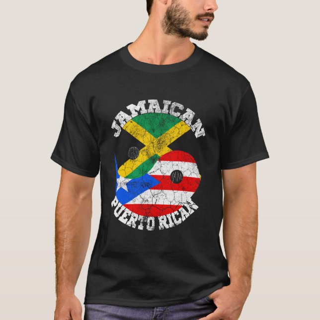 Camiseta Jamaican Puerto Rican Flag Jamaican Puerto Jamaica (Frente)