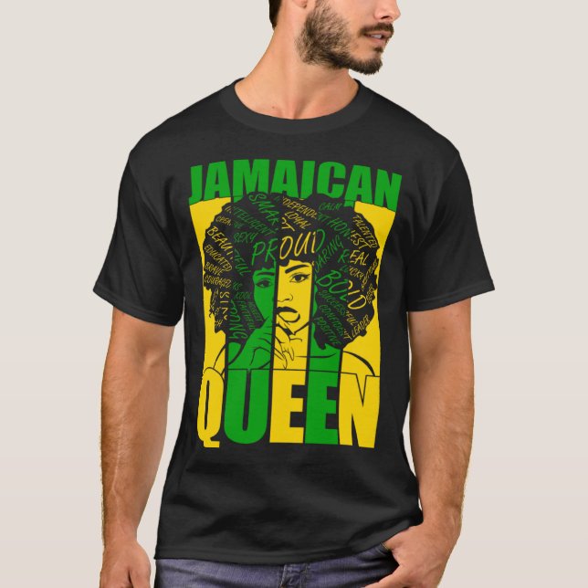 Camiseta Jamaican Queen for Proud and Independent Jamaica W (Frente)