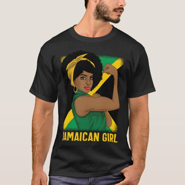 Camiseta Jamaican Strong - Jamaica Flag (Frente)