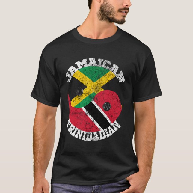 Camiseta Jamaican Trinidadiano Flag Trinidad E Jamaica Fla (Frente)