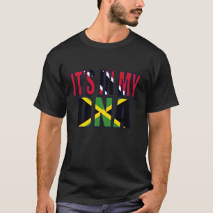 Camiseta Jamaicano e Trinitário Misturar DNA Bandeira Patri