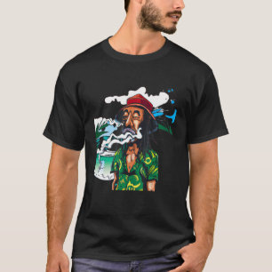 Camiseta Jamaicano Rasta Man Refrescando Na Praia