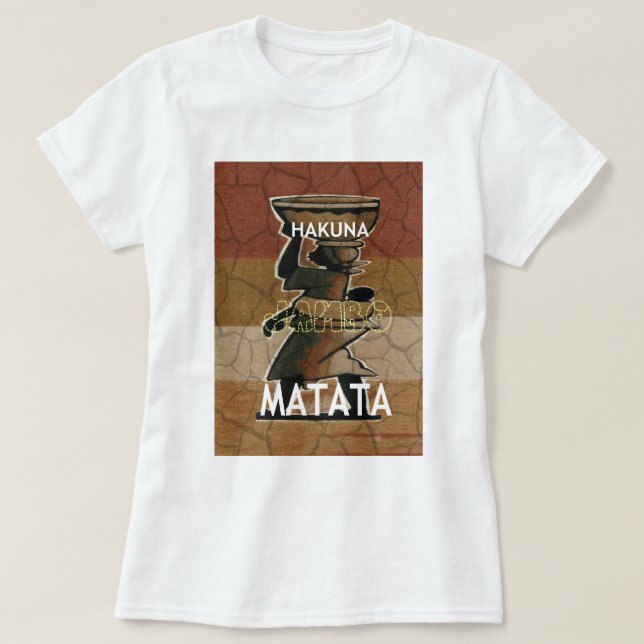 Camiseta Jambo Habari Hakuna Matata. (Frente do Design)
