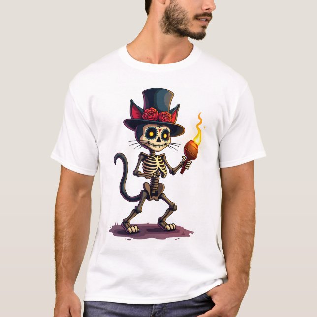 Camiseta Jamboree do Gato Esqueleto (Frente)