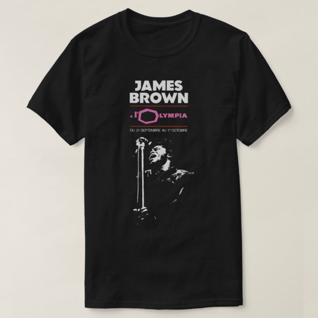 Camiseta James Brown - Paris Concert - Godfather of Soul Es (Frente do Design)