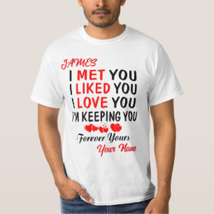 Camiseta James Eu Conheci Você Como Você Ama Você