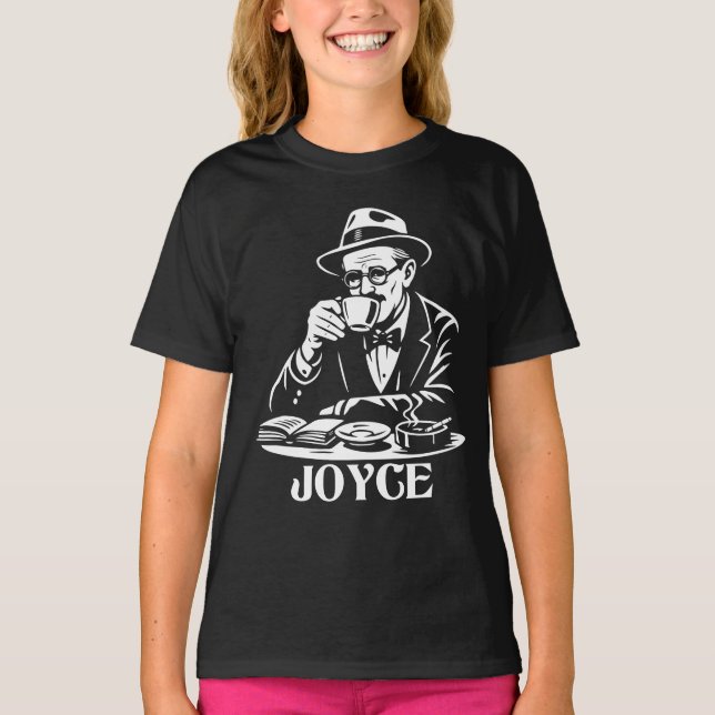 Camiseta James Joyce Café Retro Reader (Frente)