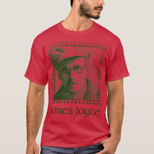 Camiseta James Joyce Retro Estilo Estilo Desvanecido Design