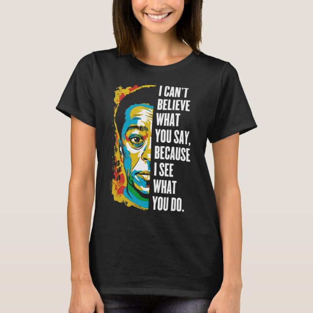 Camiseta James Ldwin Graffiti Art Juneteenth Black History  (Frente)