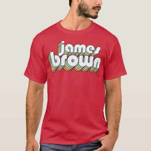 Camiseta James Retro Rainbow Tipografia Estilo Desvanecido