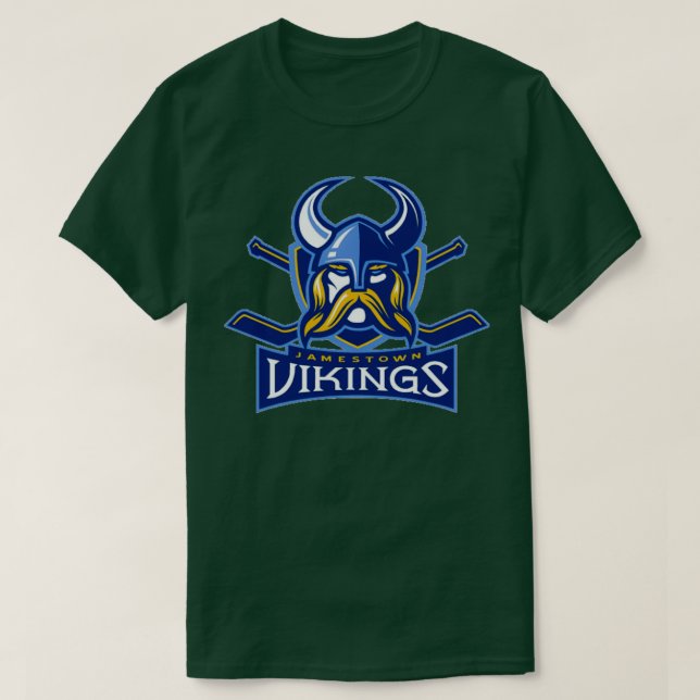 Camiseta Jamestown Vikings Hockey Sticker (Frente do Design)