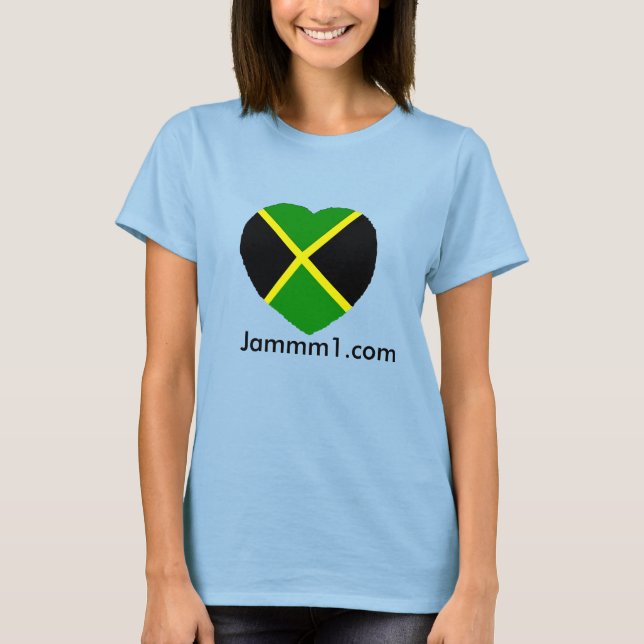 Camiseta Jammm1, senhoras ruidosas, adoro a Jamaica (Frente)
